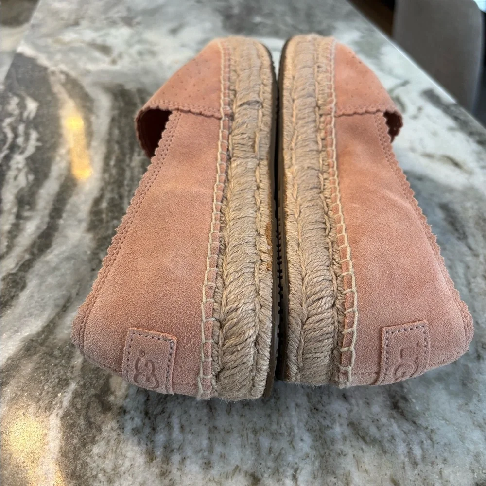 Ugg Hedi Perforated Flat Espadrille Peach color Size 8